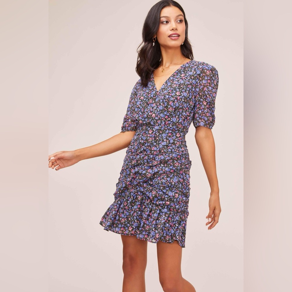 ASTR The Label Floral Cinched Mini Dress size S